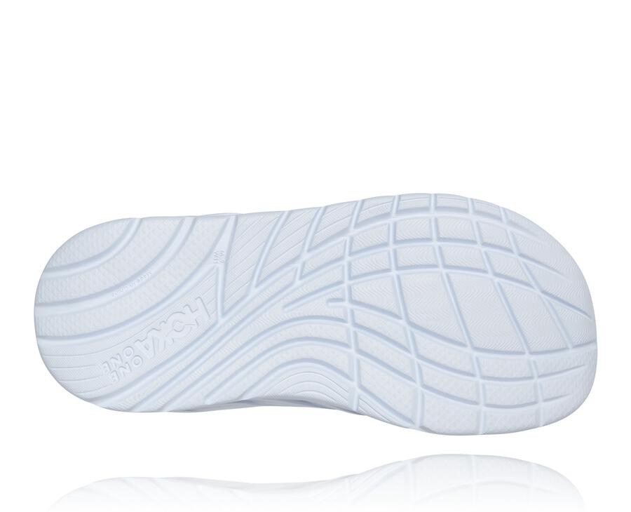 Hoka One One Mens Sandals - ORA Recovery Flip - Navy/White - DUFB01734